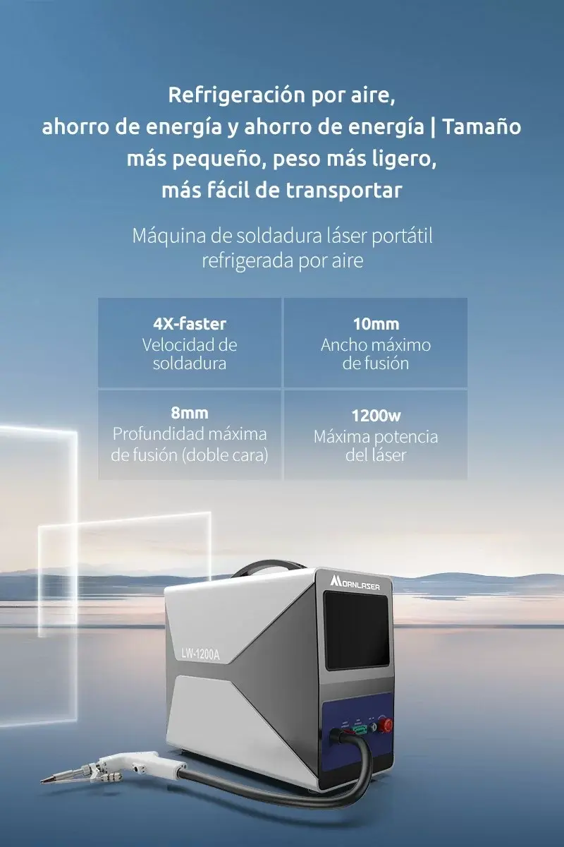 Máquina de soldadura láser portátil refrigerada por aire