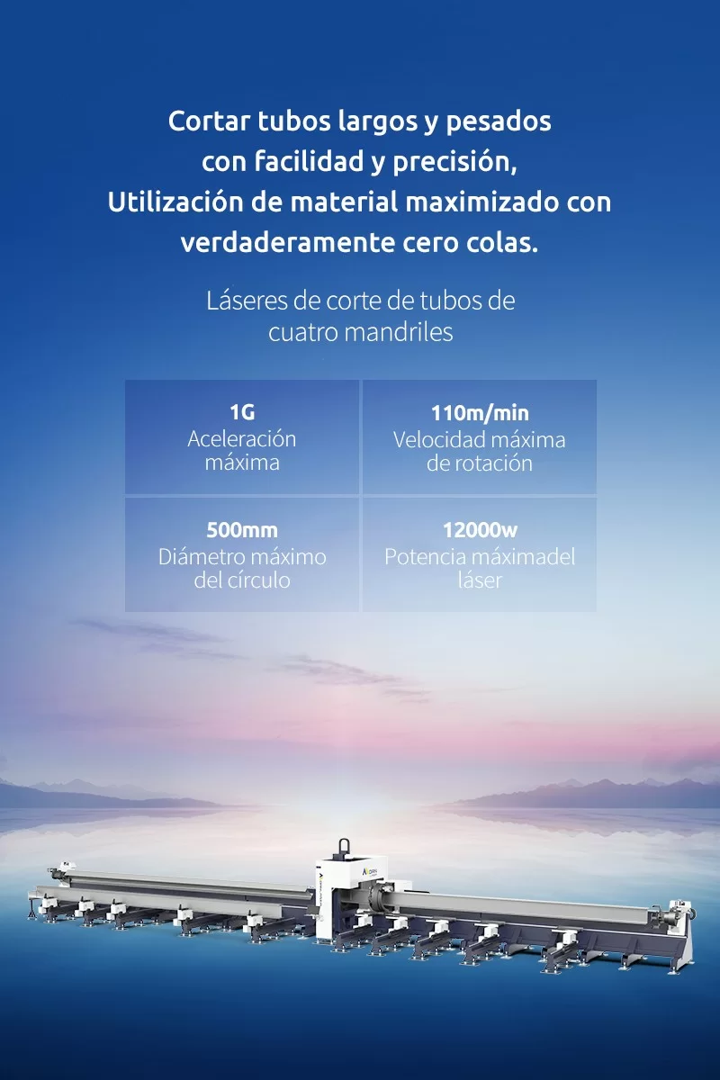 Máquina de Corte Láser de Tubos de Cuatro Mandriles
