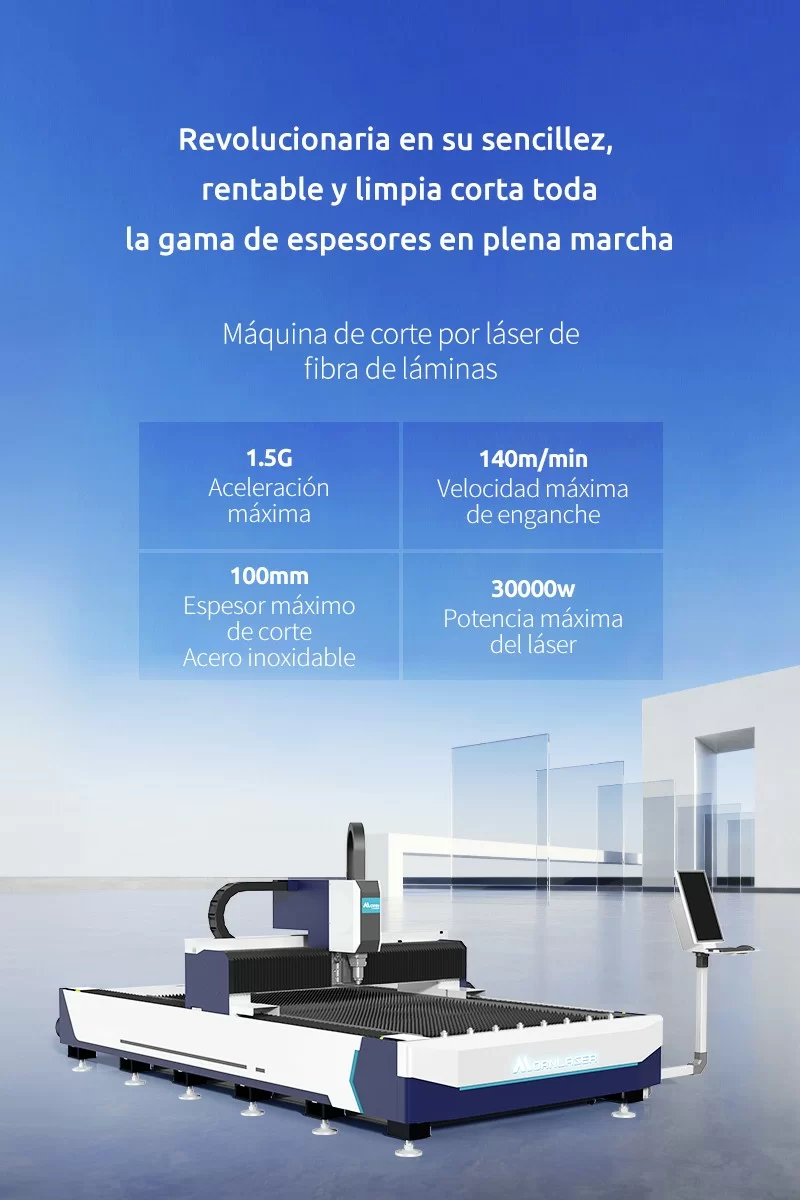 Máquina de Corte por Láser de Fibra para Chapas